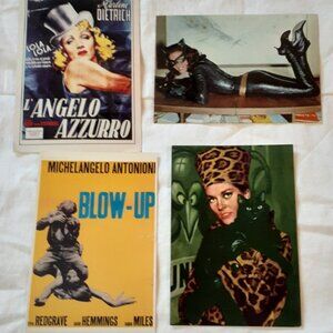 4 Vintage Pop Culture Themed Postcards